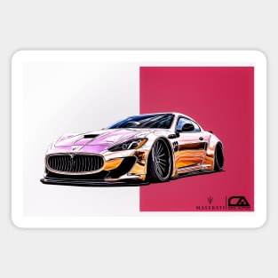 Liberty Walk Maserati Grand Turismo Illustration Magnet